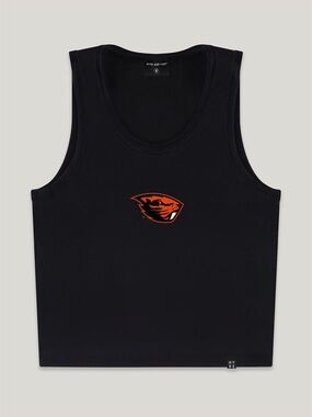 Hype and Vice Oregon State MVP Tank Top Black Embroidered Ribbed XL EUC